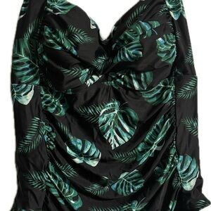 Younique Green Leaf Print One-Piece Swimsuit